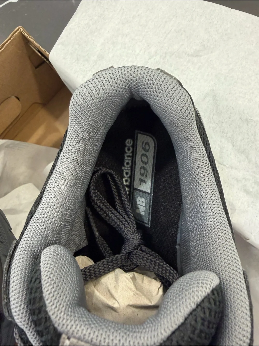 New Balance Black and Gray Lace-Up Sneakers